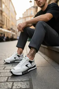Adidasi barbati casual albi A105 N9-4
