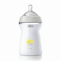 Biberon anticolici, Chicco, Natural Feeling, Plastic, Cu tetina Din silicon moale, Pentru hranire alternativa, Potrivit pentru nou-nascuti si sugari, Fara BPA, 330 ml, 6 luni+, Bej