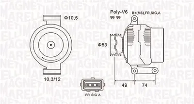 Alternator (14v, 115a) Ford Focus Ii, Mondeo Iii, Mondeo Iv; Jaguar X-Tip 1.8-2.5 Intre 2000-2015
