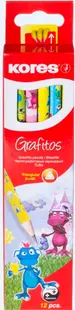 Set creioane din grafit Kores - Fantasy, HB, 12 piese