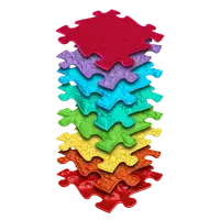 Set Covorase ortopedice senzoriale tip puzzle Curcubeu