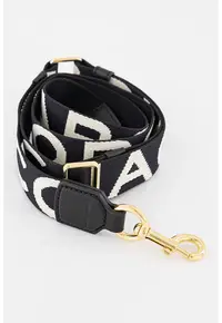 Bareta cu model logo - pentru geanta - Alb/Negru
