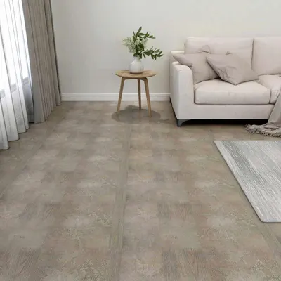 vidaXL Plăci de Pardoseală Maro închis și Gri 5,11 m² 55 buc. PVC