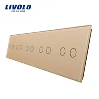 Panou Intrerupator 5 x dublu Auriu