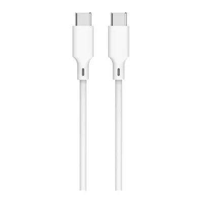 Cablu USB-C, USB-C, PD60W, 1 m, Alb, Well
