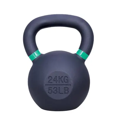 Kettlebell din fontă 24 kg - Negru cu verde