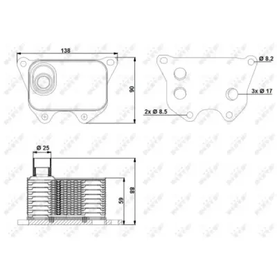 Radiator ulei, ulei motor NRF 31173