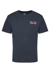 Tricou barbati bleumarin/roz - bumbac