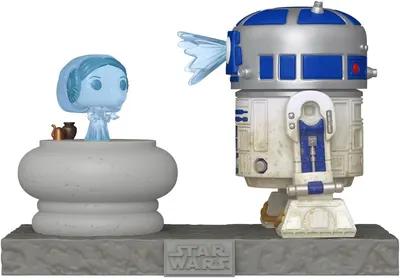 Figurina - Funko Pop! Deluxe Star Wars: R2-D2 with Princess Leia Hologram