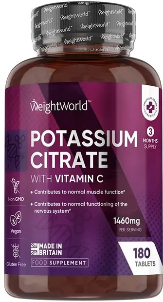 Potassium Citrate with Vitamin C, 180 tablete, Weight World