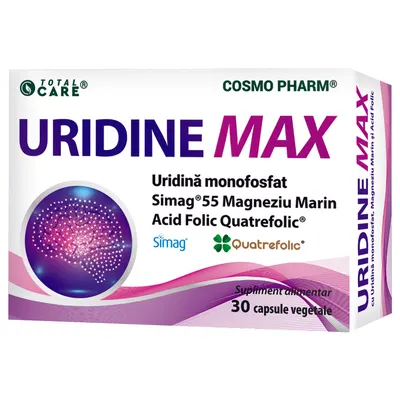 Uridine Max 250mg, 30 capsule vegetale, Cosmopharm