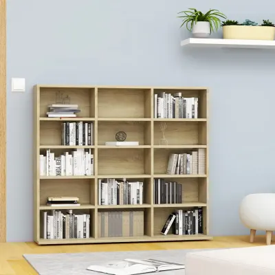 vidaXL Dulap de CD-uri, stejar sonoma, 100x23x89,5 cm, lemn prelucrat