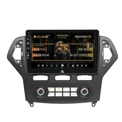 Navigatie Ford Mondeo (2007-2010) Clima Automata, Android, A-Octacore 4GB RAM + 64GB ROM, 10.1 Inch - AD-BGA10004+AD-BGRKIT127