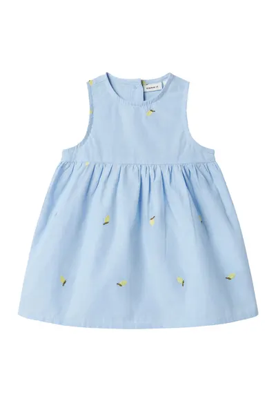 Rochie fete 13240054 - Bumbac organic - Albastru deschis