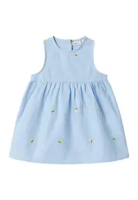Rochie fete 13240054 - Bumbac organic - Albastru deschis