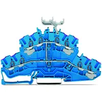 4-conductor double deck terminal block; 8-conductor through terminal block; N; with marker carrier; suitable for Ex i applications; internal commoning; conductor entry with violet marking; for DIN-rail 35 x 15 and 35 x 7.5; 2.5 mm²; Push-in CAGE CLAMP®;