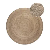 Covor grej reversibil rotund din iută ø 100 cm Braided – Hanse Home