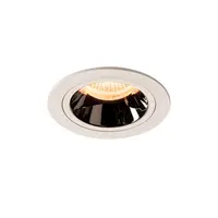 Spot incastrat, NUMINOS M Ceiling lights, white Indoor LED recessed ceiling light white/chrome 2700K 40° gimballed, rotating and pivoting, including leaf springs,