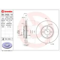 Disc frana BREMBO 09.C422.11