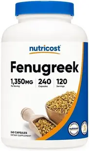 Fenugreek, 1350 mg, 240 capsule, Nutricost