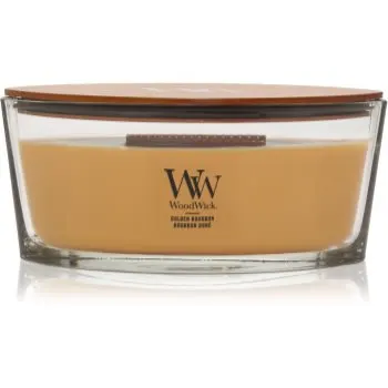 Woodwick Opulent Wood Golden Bourbon lumânare parfumată cu fitil din lemn (hearthwick)