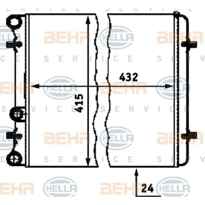 Radiator, racire motor HELLA 8MK 376 713-771
