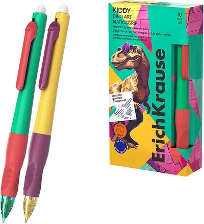 Pix gel de șters Erich Krause Dino Art - 0.5 mm, sortiment