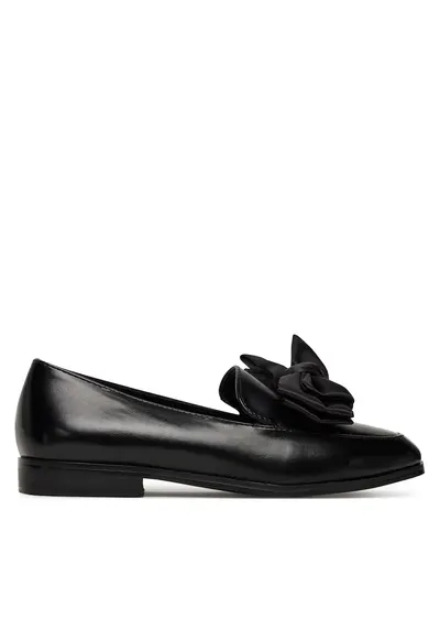 Mocasini dama negru - piele ecologica