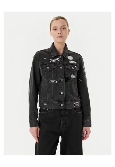 Geaca de blugi dama gri - denim