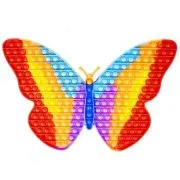 Jucarie senzoriala, antistres, curcubeu, XXL, 43x30x1, 5 cm, Fluturas