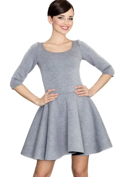 Rochie mini dama Guillo K227 gri - Gri