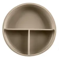 Farfurie din silicon cu compartimente și ventuză Zopa - Sand Beige