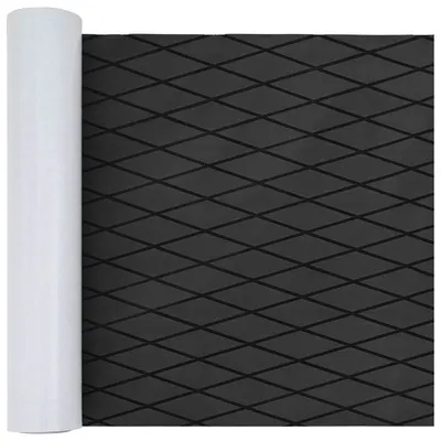 vidaXL Covor pentru Bărci Dungi Gri Închis și Negru 190 x 70 cm EVA