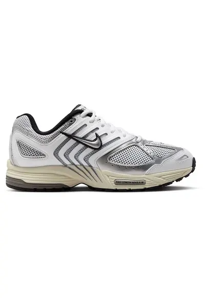 Pantofi sport dama Pegasus - alb/negru - piele ecologica - amortizare Nike Air - talpa cauciuc tip waffle