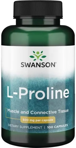 L-Proline, 500 mg, 100 capsule, Swanson