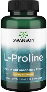 L-Proline, 500 mg, 100 capsule, Swanson