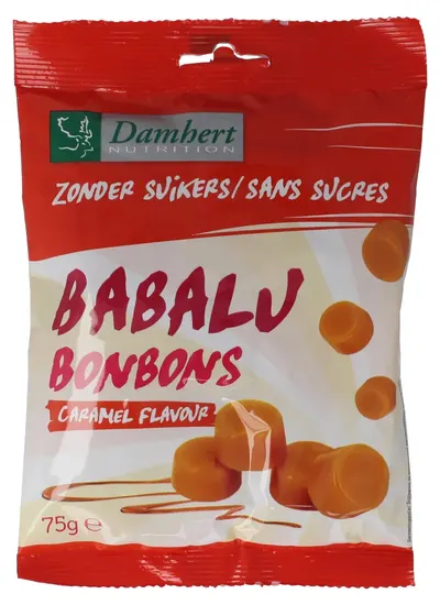 Bomboane cu caramel, fără zahăr, 75 g, Damhert