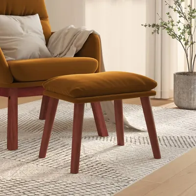 vidaXL Taburet, maro, 45x29,5x35 cm, catifea