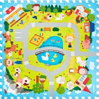 Puzzle moale pentru podea Woody, Ferma