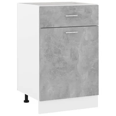 vidaXL Dulap inferior cu sertar “Lyon” gri beton 50x46x81,5 cm