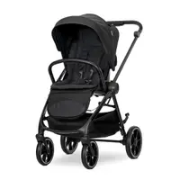 Carucior 2 in 1 pentru copii Lorelli Venice Black, cadru din aluminiu, suspensii, sezut reversibil, geanta, greutate admisa 22 kg