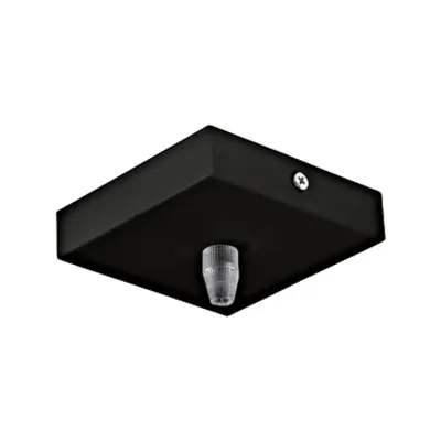Ceiling Canopy 1-Fach, Square 95x95x25 Black