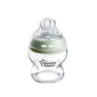 Biberon din sticla cu tetina din silicon si autosterilizare pentru 0 luni+ Natural Start, 150ml, Tommee Tippee
