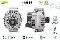 Alternator (14v, 200a) Potrivit Mercedes C (a205), C (c205), C T-Model (s205), C (w205), Cls (c218), Cls Shooting Brake (x218), E (a207), E (c207), E T-Model (s212), E (w212) 1.8-2.2d 06.06-