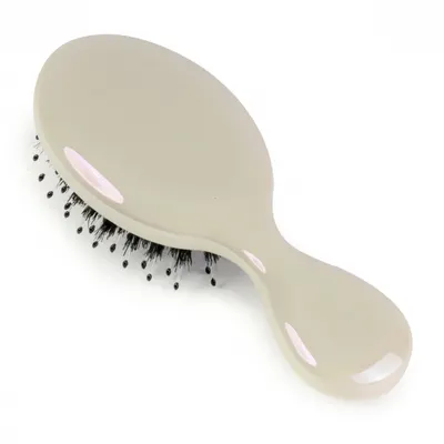 Perie cu Peri de Mistret si Peri Ionici din Nailon 17.5 cm Alb Cameleon - Nurio