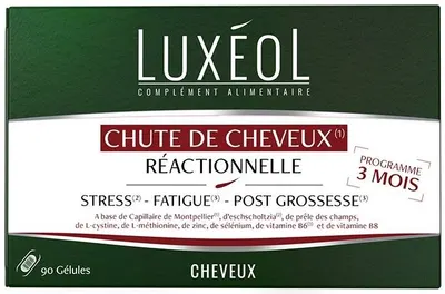 Chute de Cheveux Réactionnelle Formulă pentru păr sănătos, 90 capsule, Luxéol