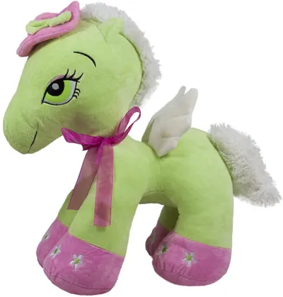 Jucărie de pluș Amek Toys - Ponei, verde, 44 cm