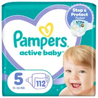 Scutece Active Baby Mega Box Marimea 5 11-16 kg, 112 bucati, Pampers