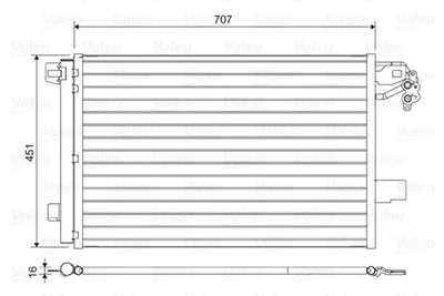 Condensator climatizare (cu uscator) potrivit VW CALIFORNIA T5 CAMPER, MULTIVAN T5, TRANSPORTER T5, TRANSPORTER T6 CARAVELLE T6 2.0 2.0CNG 2.0D 11.03-07.19