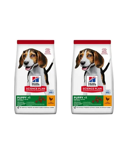 HILL'S Science Plan Canine Puppy Medium Chicken hrana caini de rasa medie, cu pui 36 kg (2x18 kg)